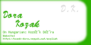 dora kozak business card